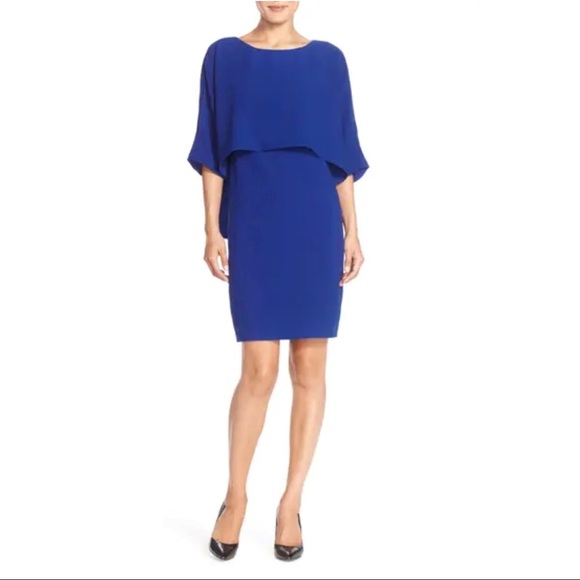 Modest NWT Adrianna Papell Royal Blue Sheath Dress - Picture 1 of 6